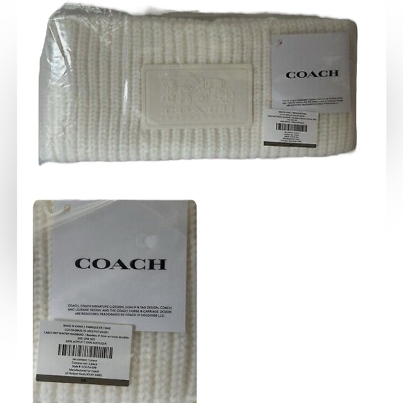 🤍Coach White Knit Headband BRAND NEW NWT🤍 - Picture 10 of 11